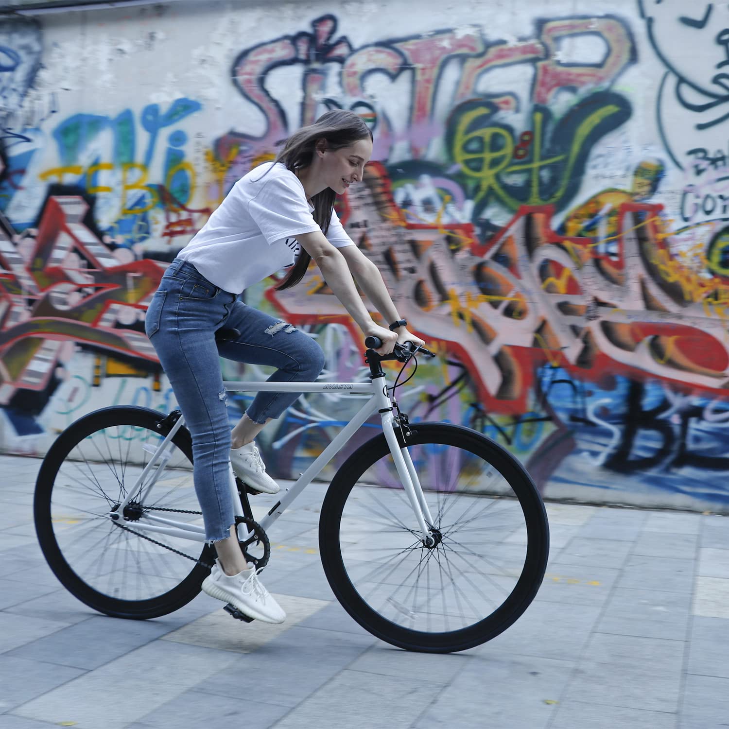 AVASTA Single-Speed Fixed Gear Fixie Bike for Urban Commuting - Lightweight Flip Flop Hub Bicycle with Multiple Color Options | Perfect for City Riding, Exercise & Hipster Lifestyle
