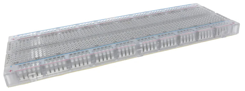 830 Tie Points Solderless Breadboard - 6.5 x 2.1 Inch Clear Plug-in Prototype Board | ROHS Compliant | Perfect for Electronics Projects, Arduino & Raspberry Pi Prototyping