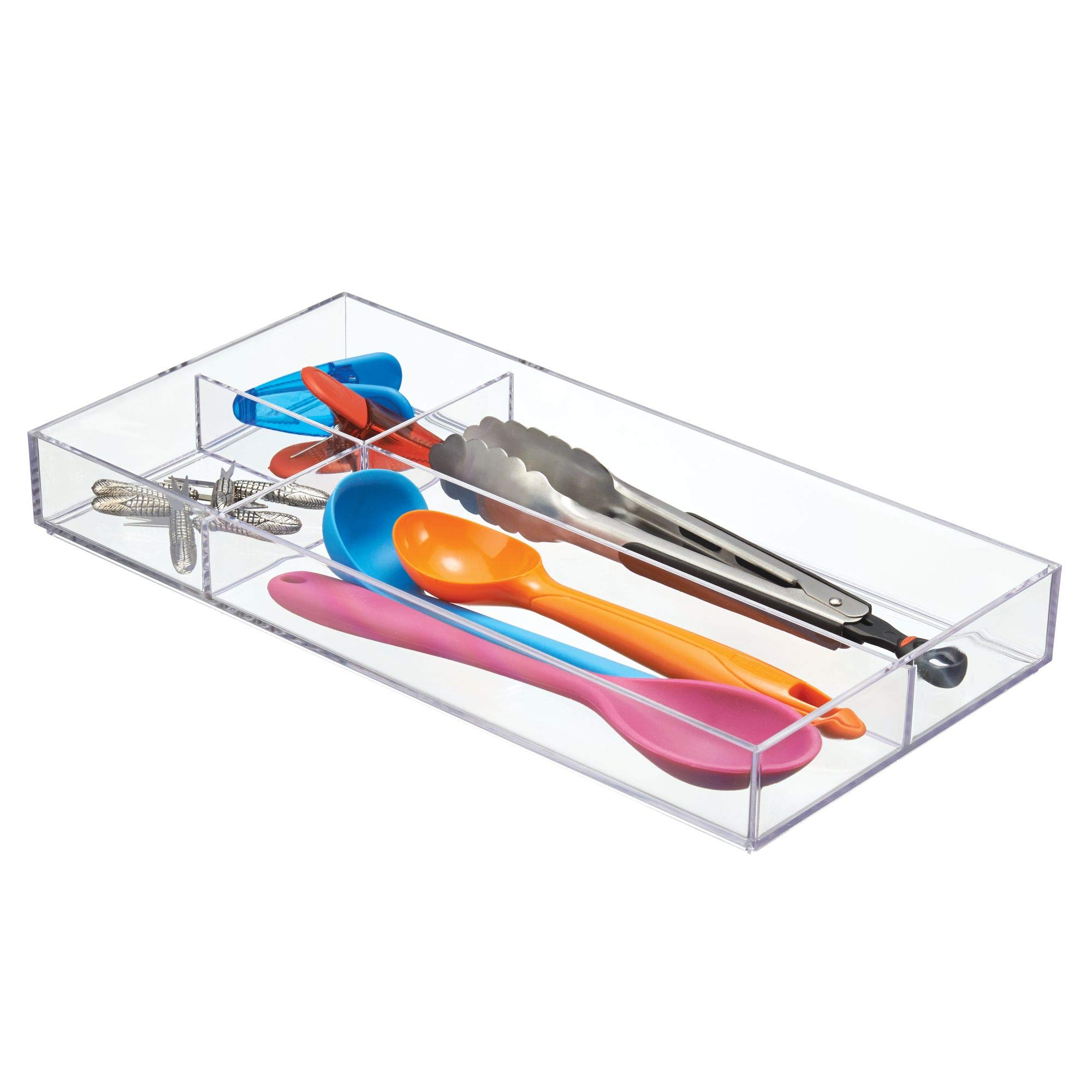 iDesign Clarity Plastic Divided Drawer Organizer - 8