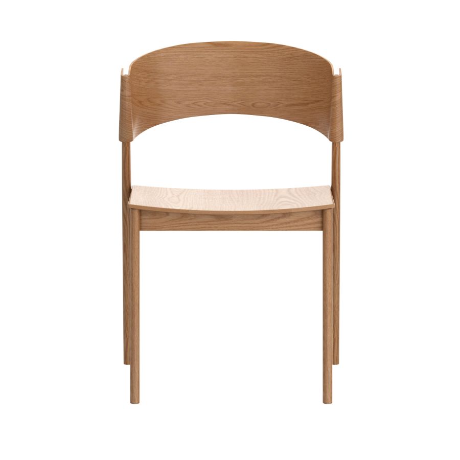 Elias Contract Grade Wooden Chairs, Set of 2 in Natural Finish - Perfect for Dining Room, Kitchen, or Office Use