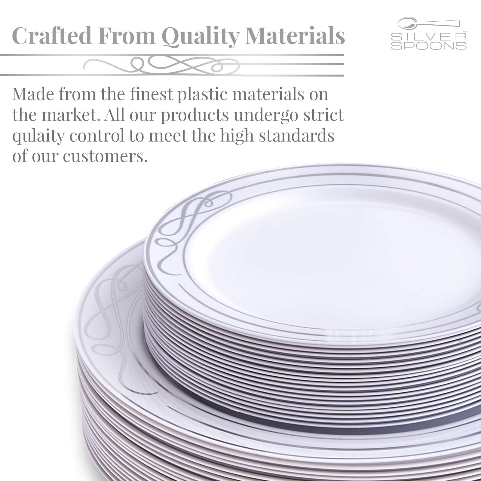 Premium 20-Piece Disposable Plastic Plate Set - 10.25