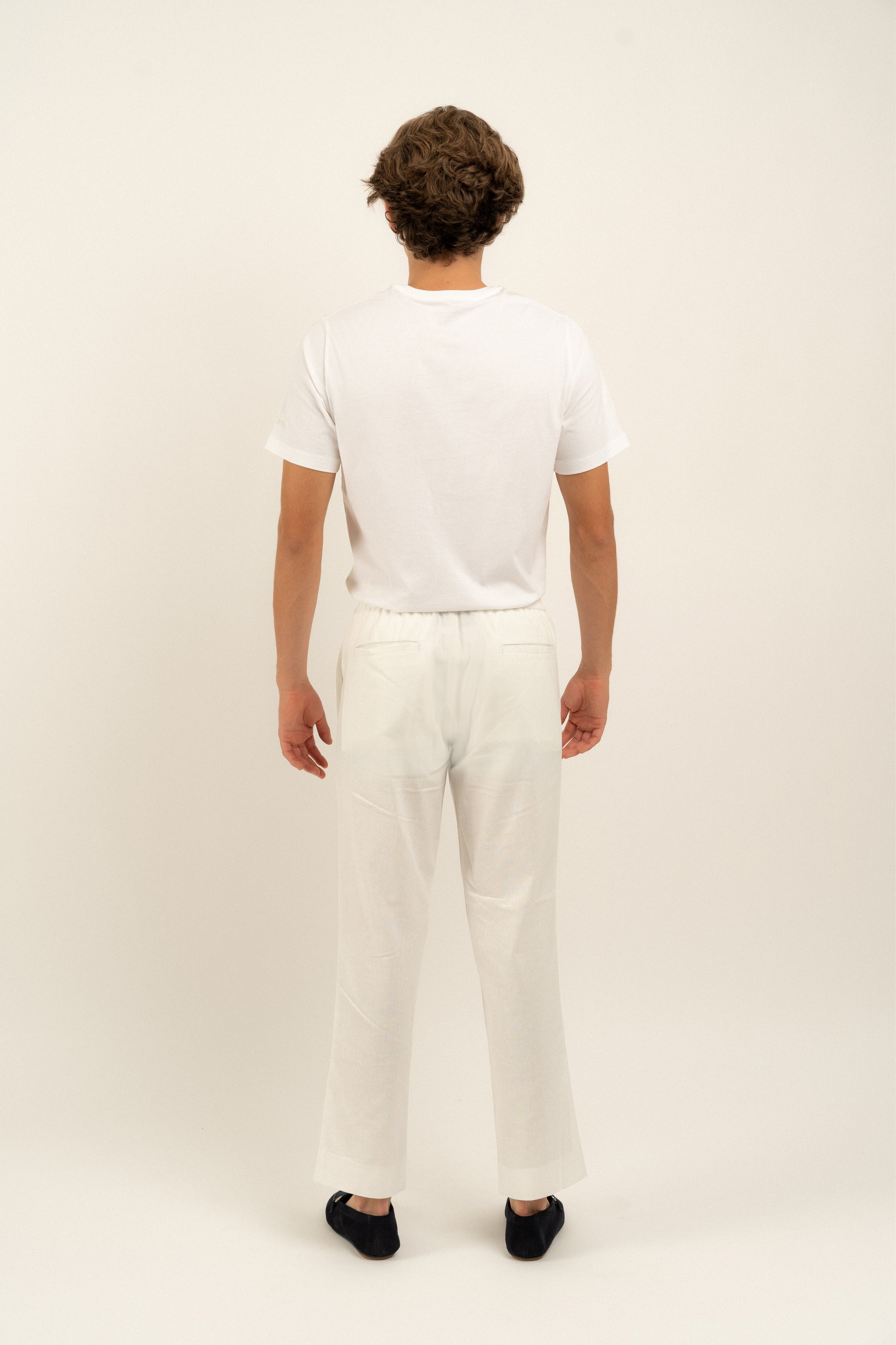 Milos Ivory Linen Pants for Women - Comfortable High-Waisted Summer Trousers with Pockets | Perfect for Beach, Vacation & Casual Outfits