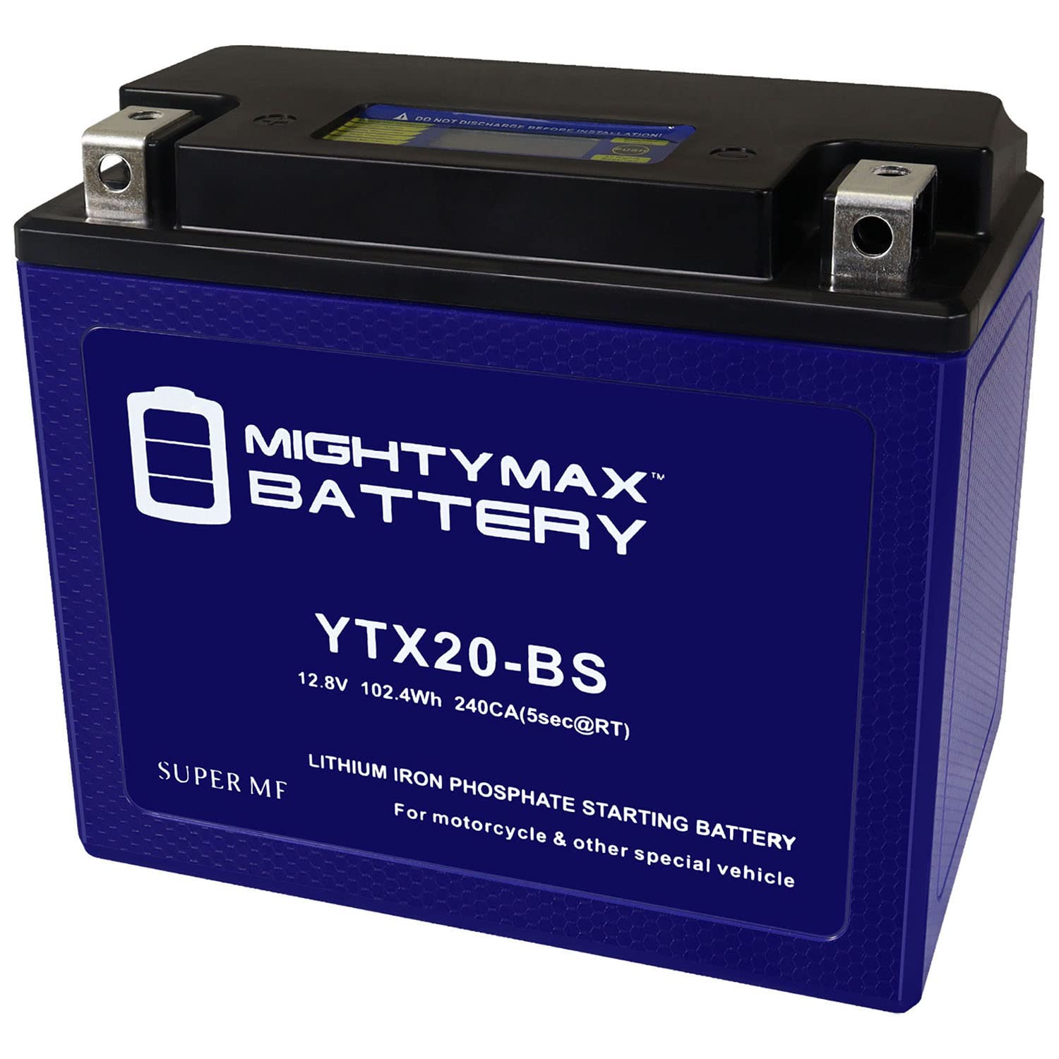 Mighty Max YTX20-BS Lithium Battery - Compatible with Harley-Davidson 883 XL & XLH (1986-1996) | High-Performance Motorcycle Battery Replacement | Perfect for Cruising & Long Rides