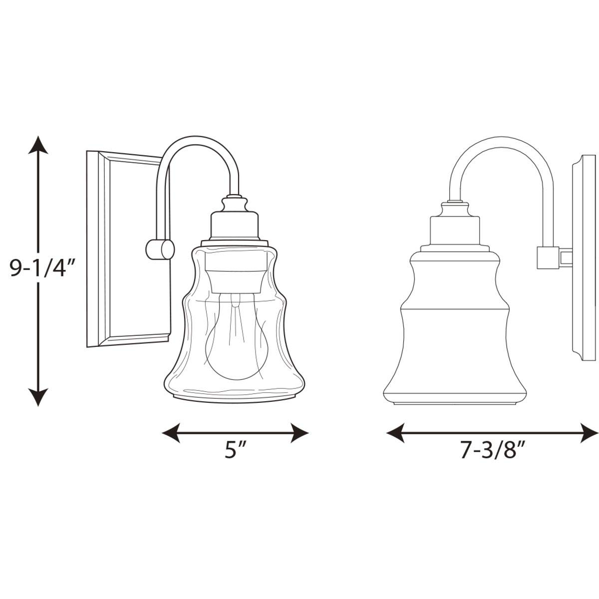 Progress Lighting P300137-015 Litchfield Bathroom Vanity Light Fixture in Chrome Finish - Perfect for Modern Bathroom, Powder Room & Vanity Area Lighting