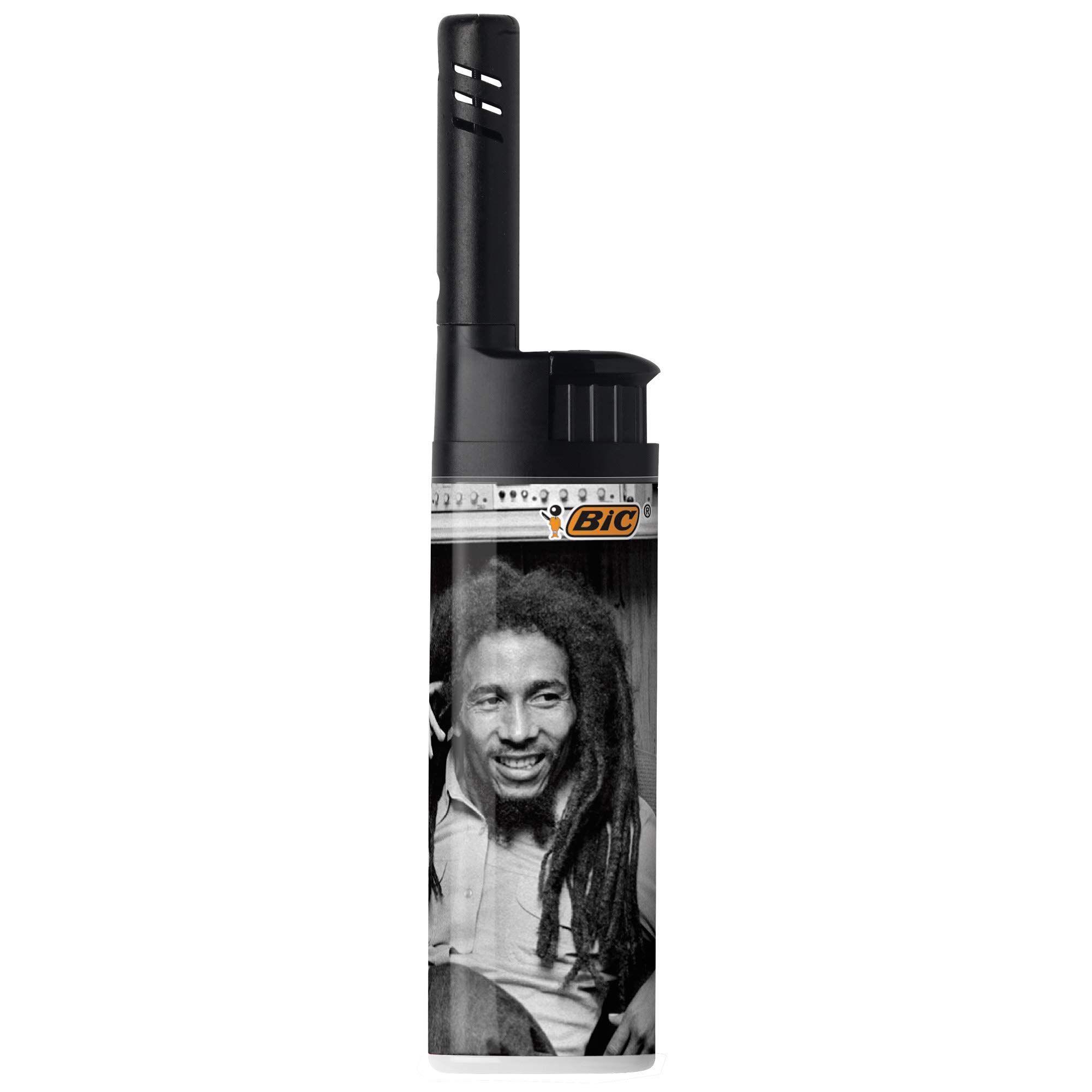 BIC EZ Reach Candle Lighter with Extended 1.45-inch Wand - 4 Pack Assorted Designs - Perfect for Candles, Grills, Firepits & Hard-to-Reach Places - Bob Marley Inspired Lighters for Home, Camping & Outdoor Use