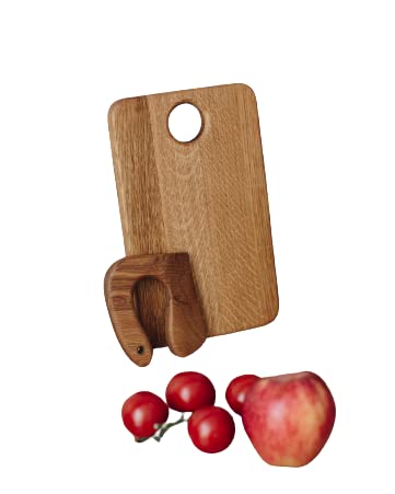 Montessori Wooden Knife Set for Kids - Safe Toddler Knife & Cutting Board - Oak Wood Chopping Toy for Early Learning - Perfect for Kitchen Play & Montessori Activities