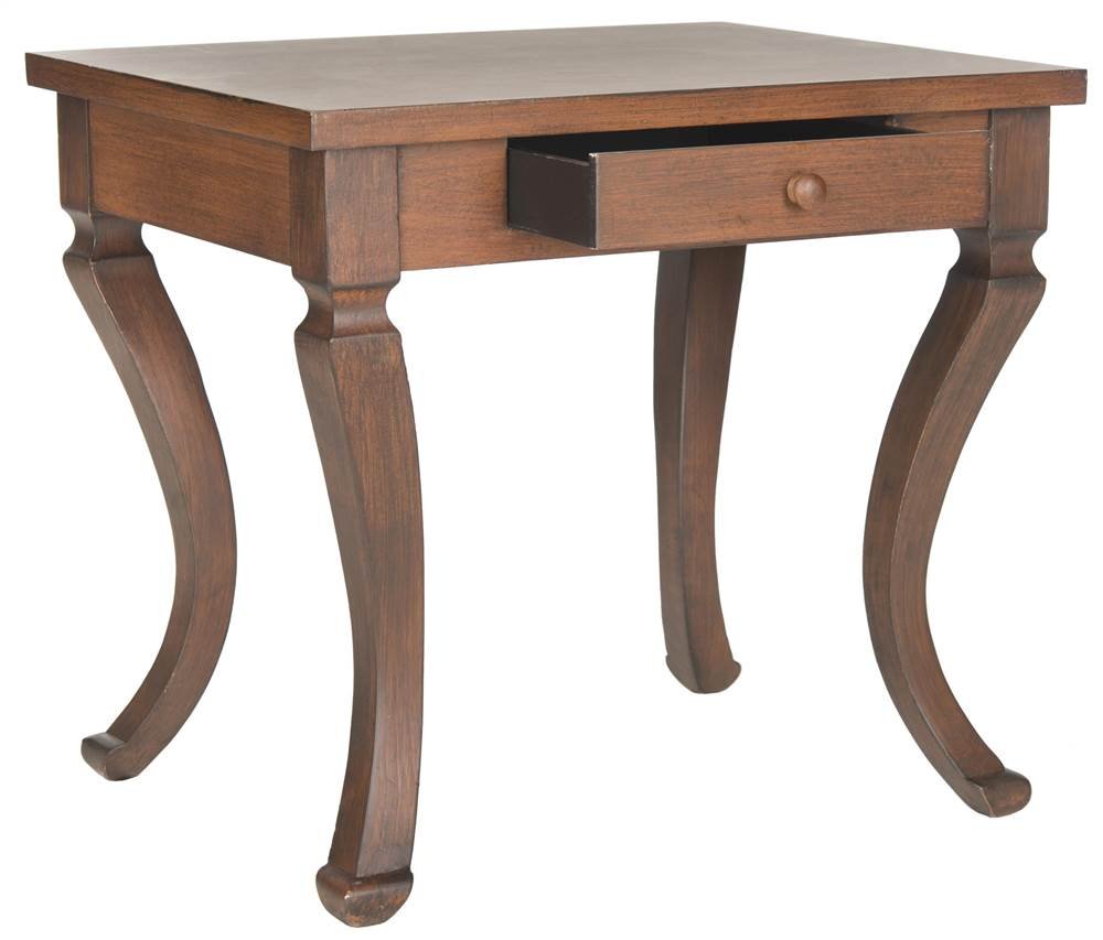 SAFAVIEH American Homes Collection Colman Brown One Drawer Storage Side Table - Nightstand, End Table for Living Room & Bedroom - Compact Accent Table with Storage Drawer