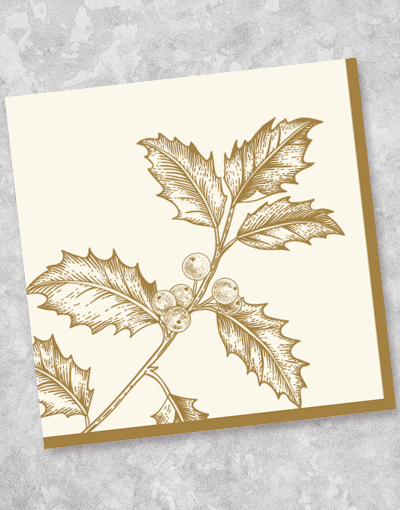Premium Gold Foil Luncheon Napkins (40 Count) - Elegant Disposable Napkins for Parties, Weddings, and Special Events