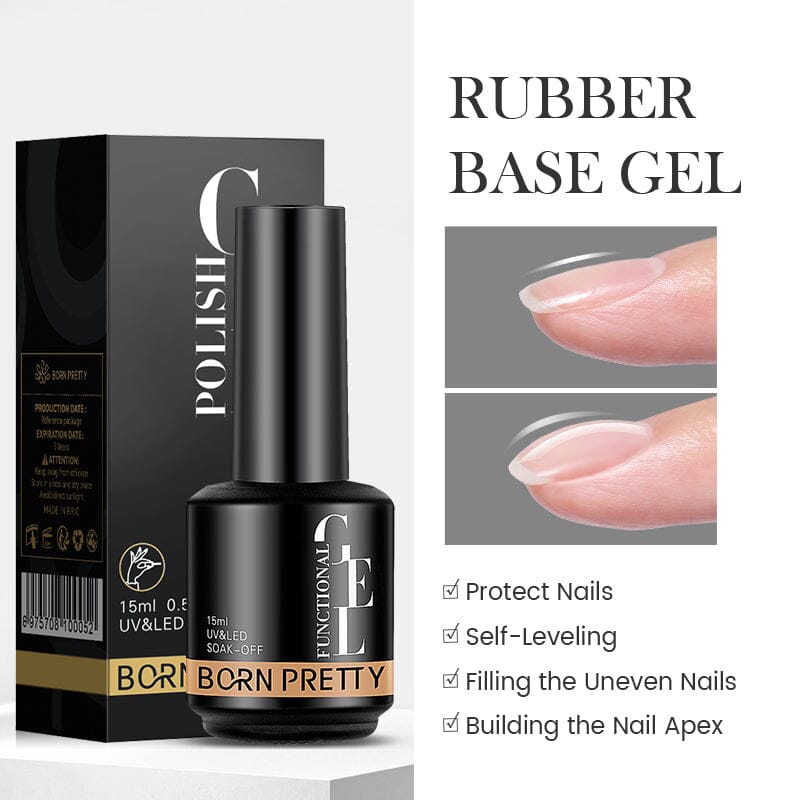 Professional 15ml Function Gel Collection Base & Top Coat - Long-Lasting Nail Polish for Manicures & Pedicures at Home or Salon