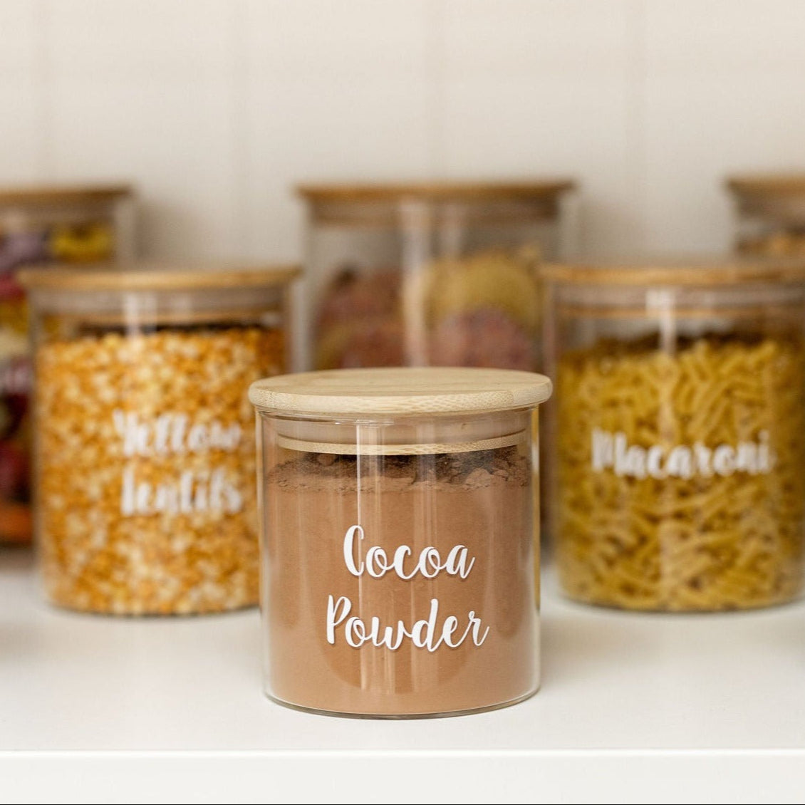 Premium 500ml Glass Storage Jar with Bamboo Lid - Airtight Food Container for Pantry Organization, Spice Storage & Kitchen Decor - Perfect for Tea, Coffee, Herbs & Dry Goods