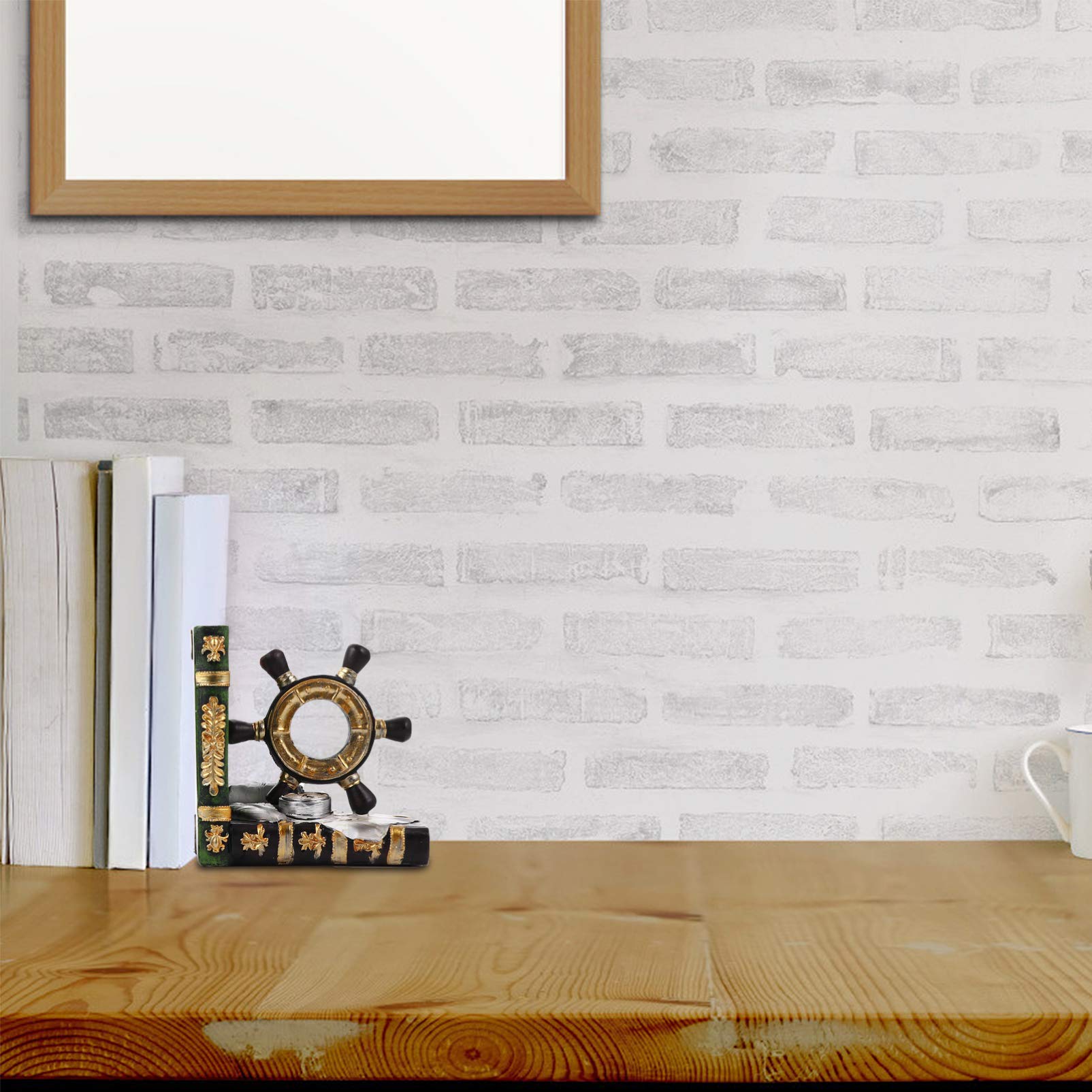 Stylish Nordic Resin Bookends - Heavy Duty Book Supports & Shelf Protectors for Home Office Decor - Perfect for Bookshelves, Desks, and Library Organization