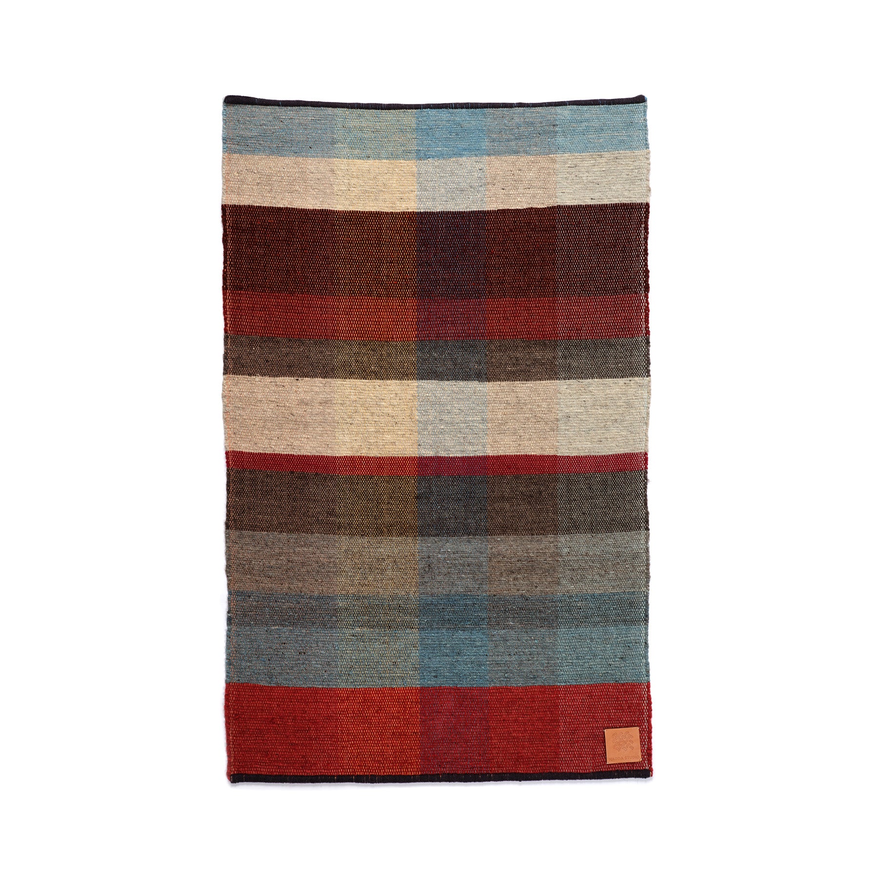 Handmade Wool Remnant Woven Rug - 6' x 9' Eco-Friendly Area Rug for Living Room, Bedroom & Home Decor | Soft & Durable Natural Fiber Carpet