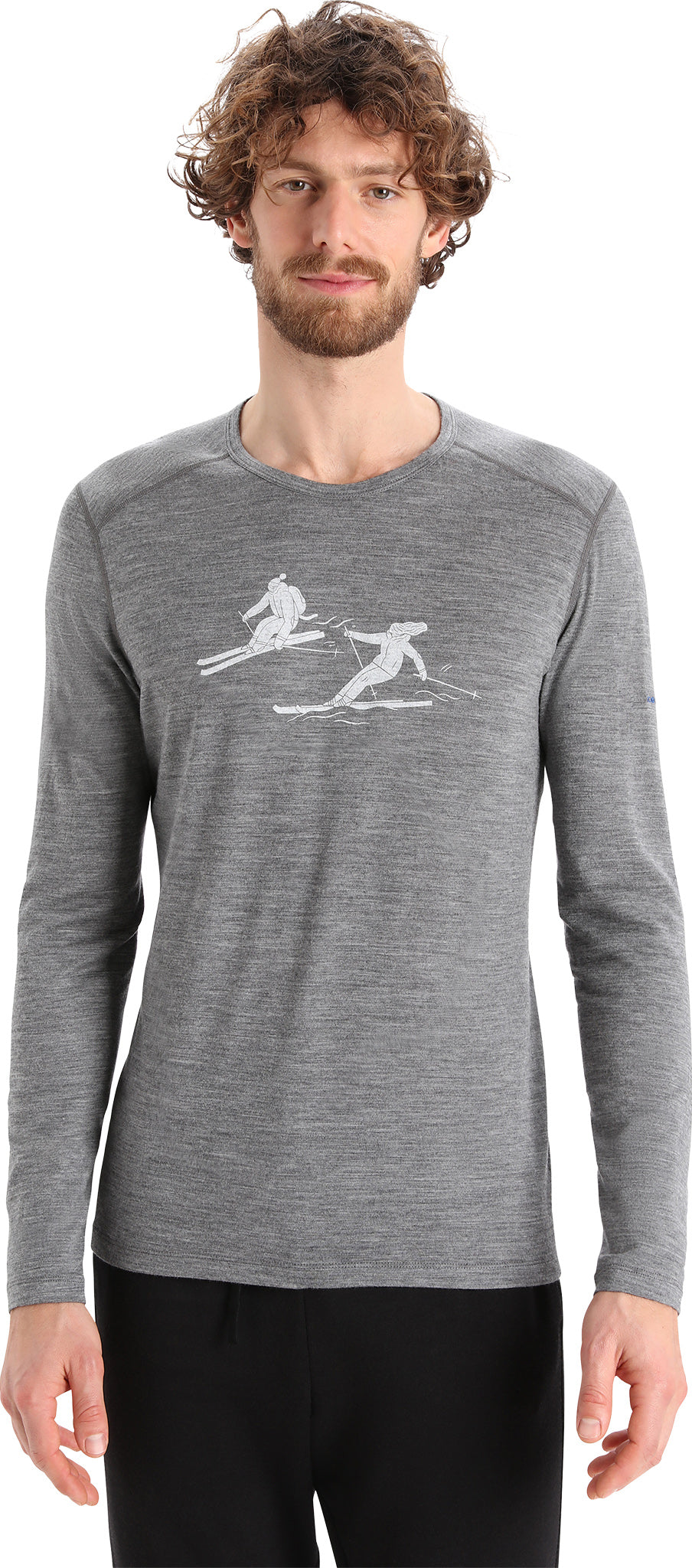 200 Oasis Men's Long Sleeve Crew Neck Baselayer Top - Moisture Wicking Thermal Underwear for Hiking, Running & Cold Weather Activities