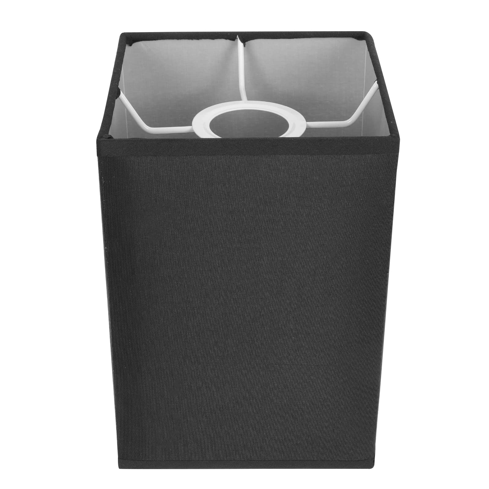 Black Square Lamp Shade - Modern Pendant Light Cover & Paper Shade Holder - Perfect for Bedroom, Living Room, and Office Decor