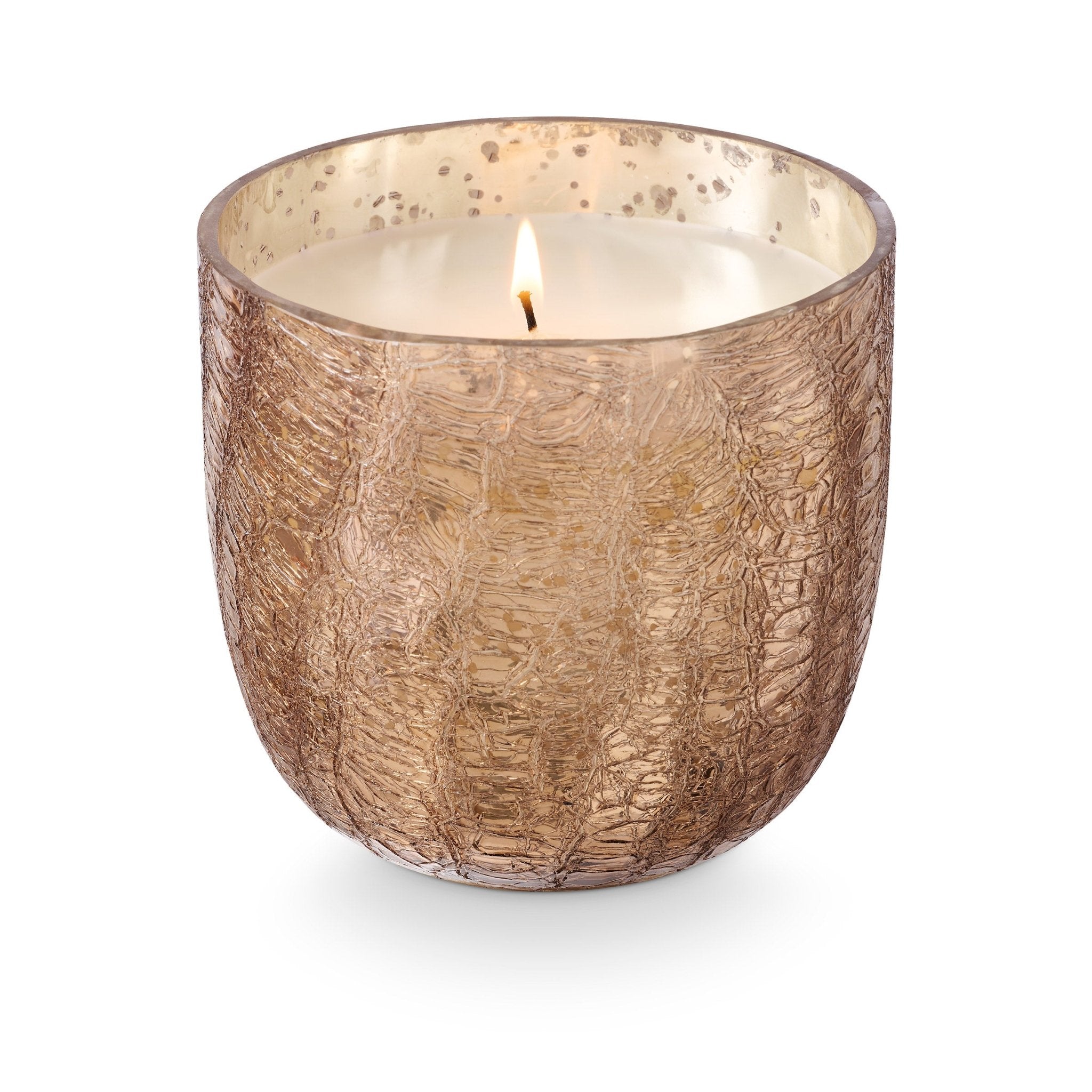 Woodfire Large Boxed Crackle Glass Candle - Handmade Crackling Wood Wick Scented Candle for Home Decor, Gifts, and Relaxation - Perfect for Living Room, Bedroom, and Spa Ambiance