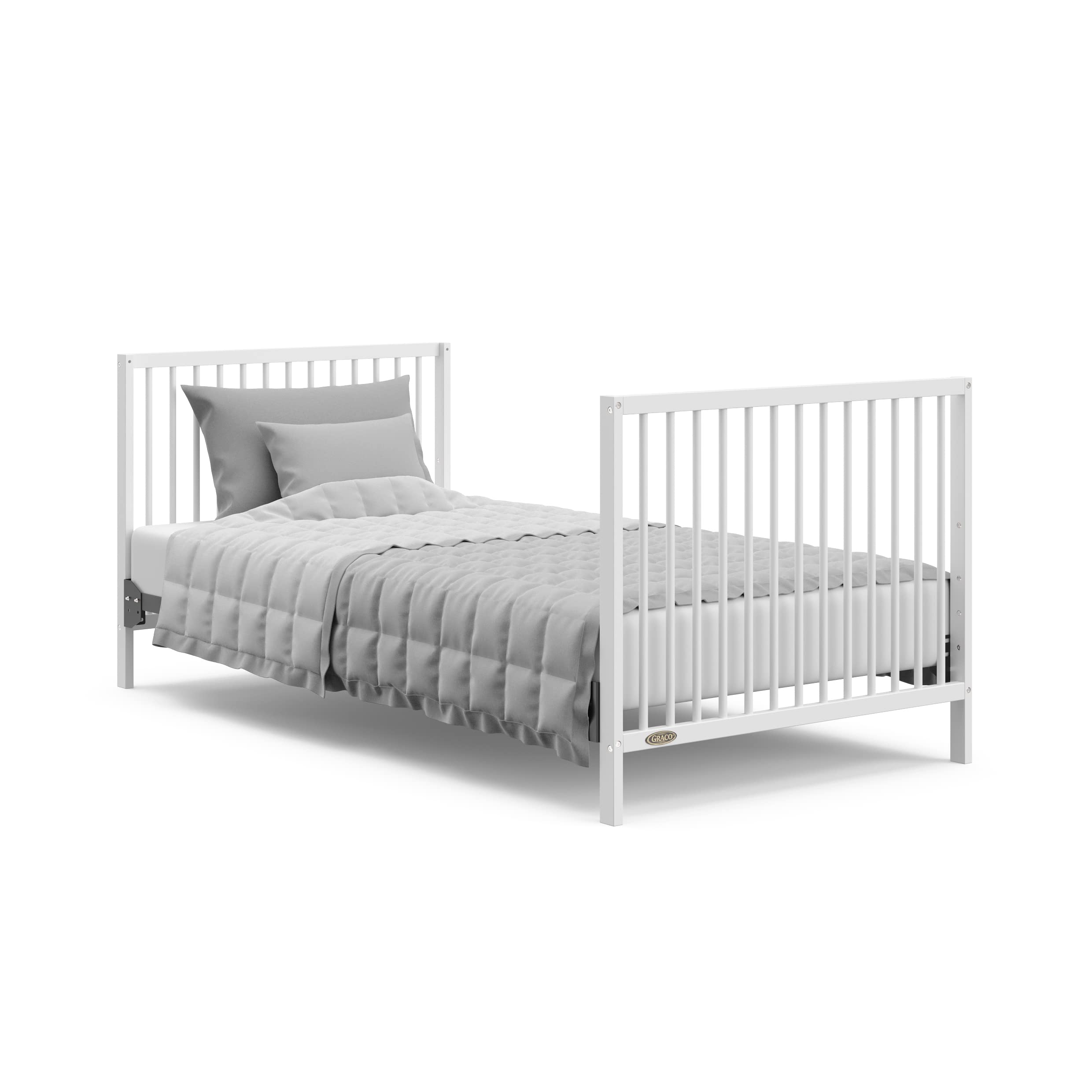 Graco Teddi 4-in-1 Convertible Mini Crib with Waterproof Mattress - GREENGUARD Gold Certified, 2.75