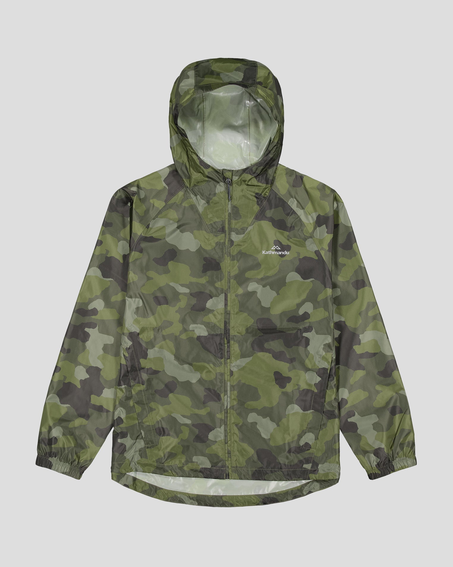 Waterproof 2L Men's Rain Jacket - Light Moss Tree Camo Print | Lightweight Outdoor Hunting & Hiking Jacket for All-Weather Protection