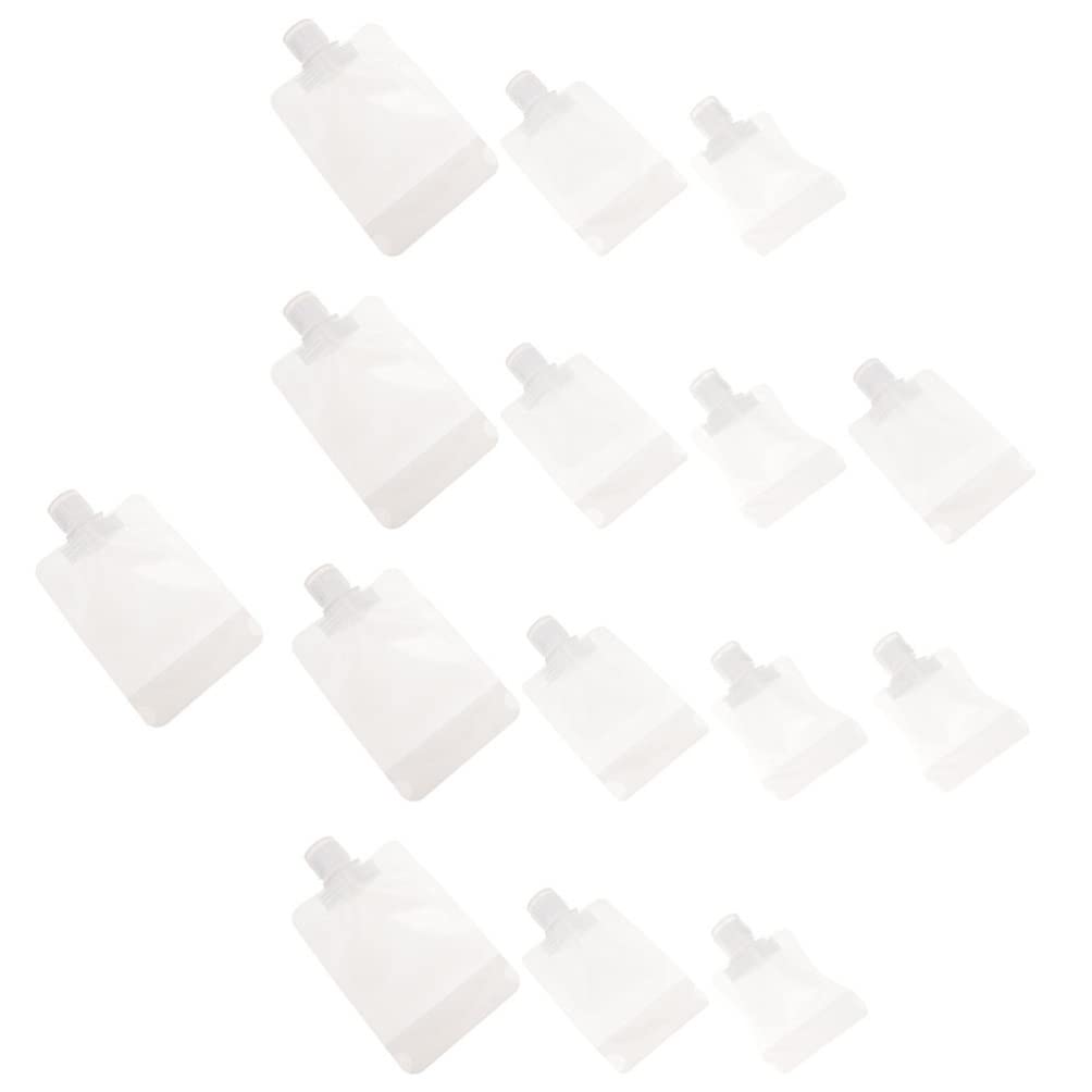 **Healifty 15pcs Empty Lotion Squeeze Bags - Travel-Sized Refillable Pouches for Makeup, Skincare & Toiletries | Portable Leak-Proof Storage Solution for Travel, Gym & On-the-Go Use**