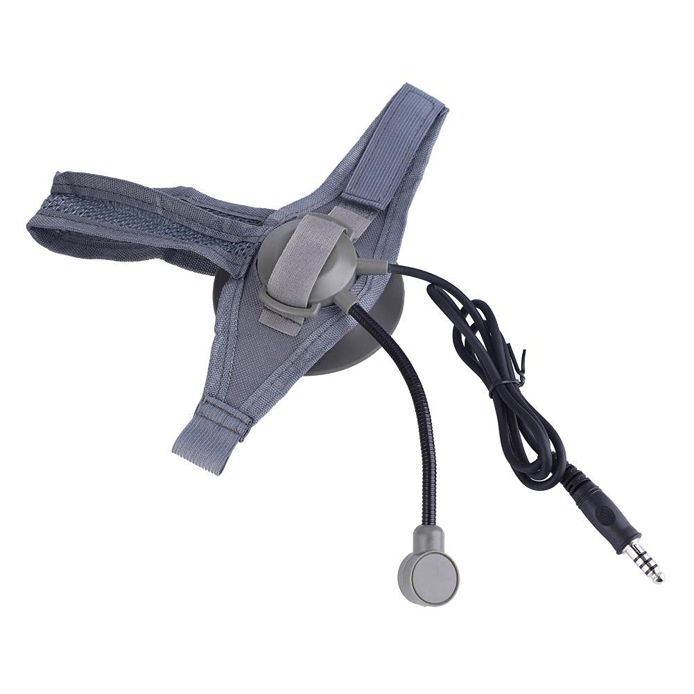 CS Gaming Headset with Waterproof Mic, Breathable Comfort Design, NATO Plug & Adjustable Headband - Perfect for CS:GO, Hiking & Outdoor Adventures (Grey)