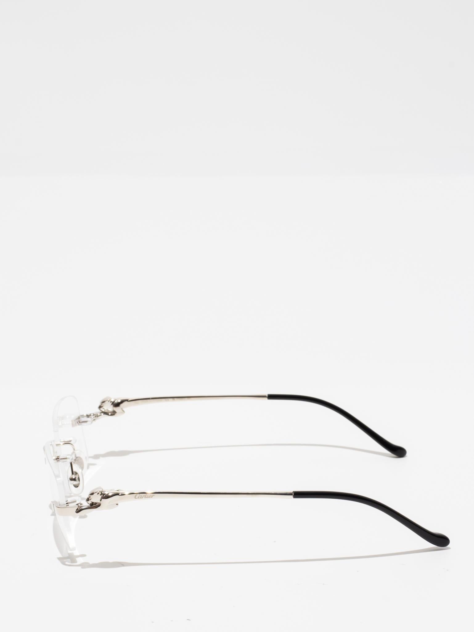 Cartier CT0281O 002 Panthère de Cartier Eyeglasses - Luxury Cat-Eye Frame for Women, Perfect for Office & Evening Events