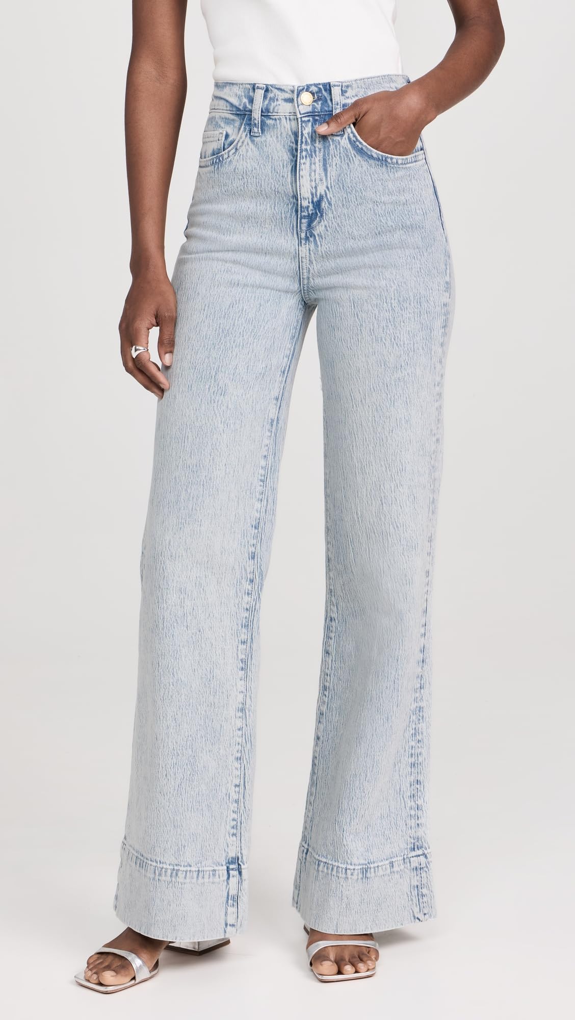 Women's Ms. Onassis High Waist Wide Leg Jeans - Vintage Inspired Stretch Denim Pants for Casual Wear & Office Outfits