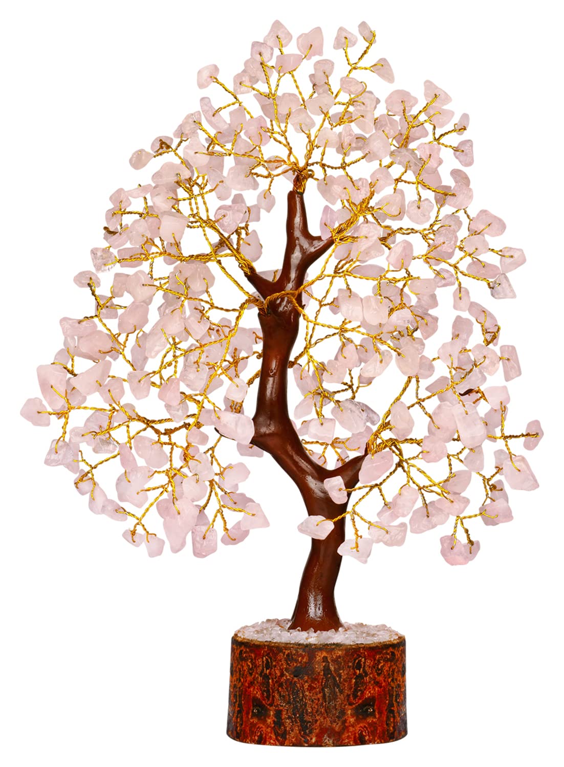 Rose Quartz Crystal Tree - Feng Shui Gemstone Tree for Positive Energy & Chakra Healing | Spiritual Meditation Gift, Zen Desk Decor, Shelf Display for Home Office & Healing Space
