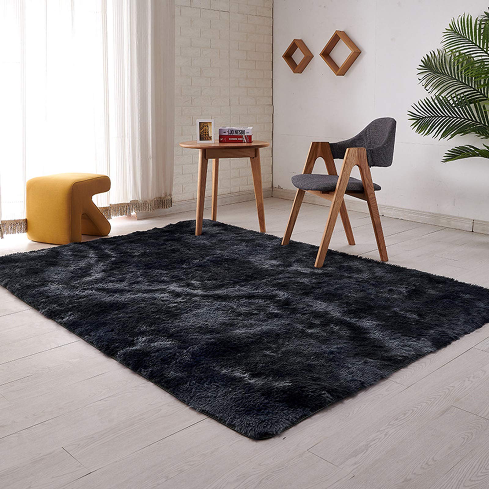 Ultra Soft Plush Bedroom Area Rug 3'9”x6'6” - High Pile Faux Fur Luxury Carpet for Living Room, Kids Nursery, Boys & Girls Bedroom Decor - Cozy Shaggy Rug Perfect for Warmth & Style in Home, Dorm, or Apartment