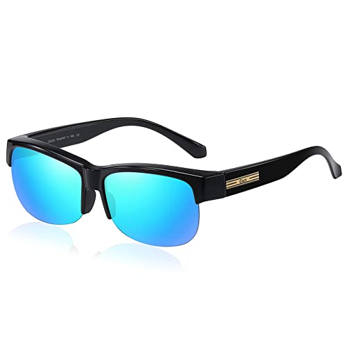 Black Frame Revo Blue Lens