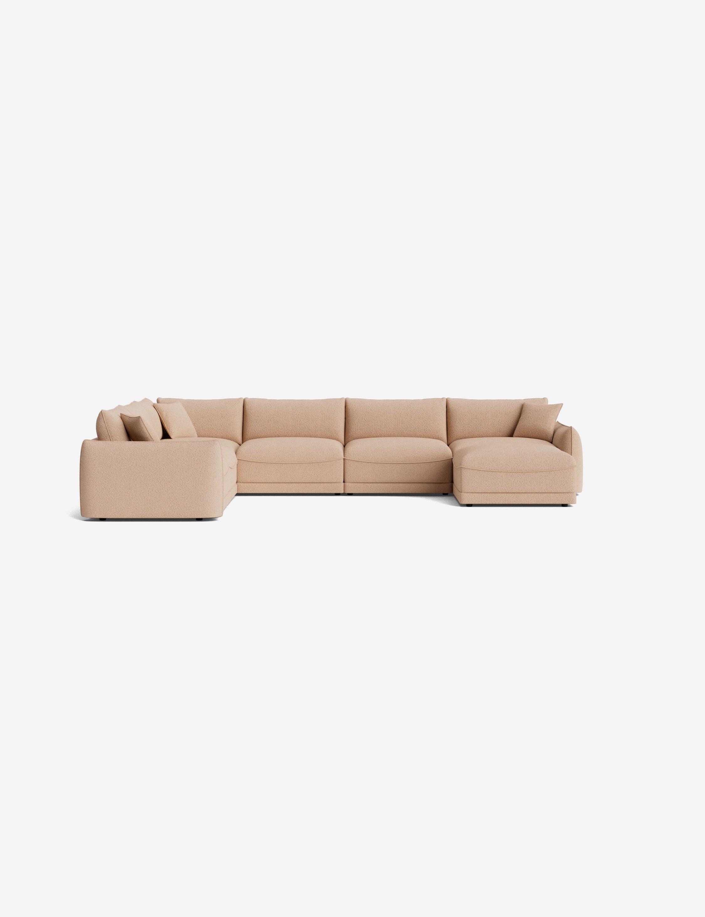 Balmer Modular Corner Sectional Sofa with Ottoman - Modern L-Shaped Living Room Furniture for Small Spaces | Perfect for Apartments, Condos and Family Gatherings