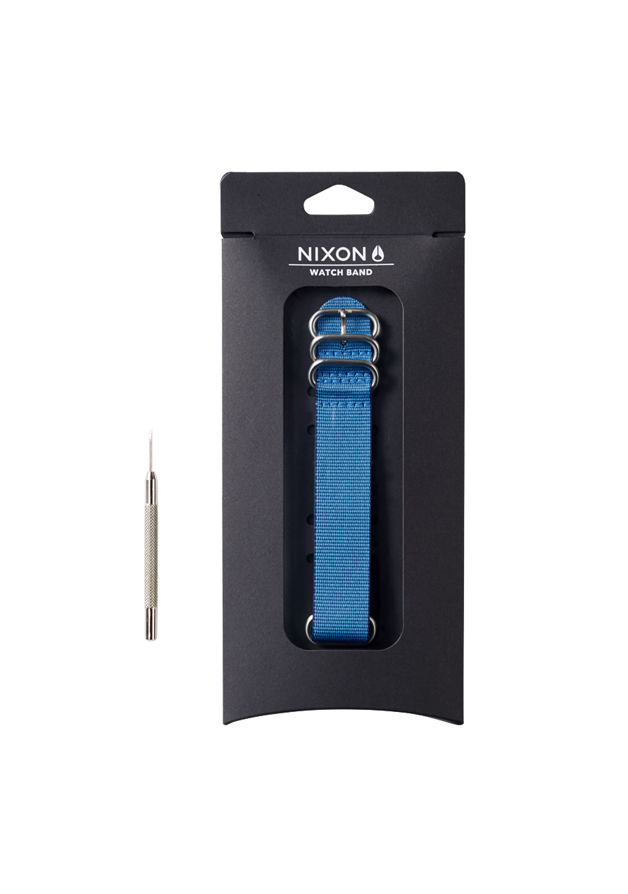 20mm FKM Rubber One Piece Watch Band in Ocean Blue - Durable & Comfortable for Swimming, Diving & Outdoor Activities