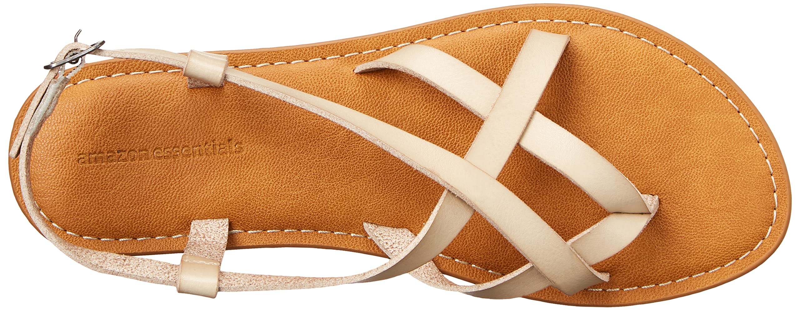 Amazon Essentials Women's Casual Strappy Sandals - Comfortable Summer Flip Flops with Adjustable Ankle Strap for Beach, Pool & Outdoor Wear