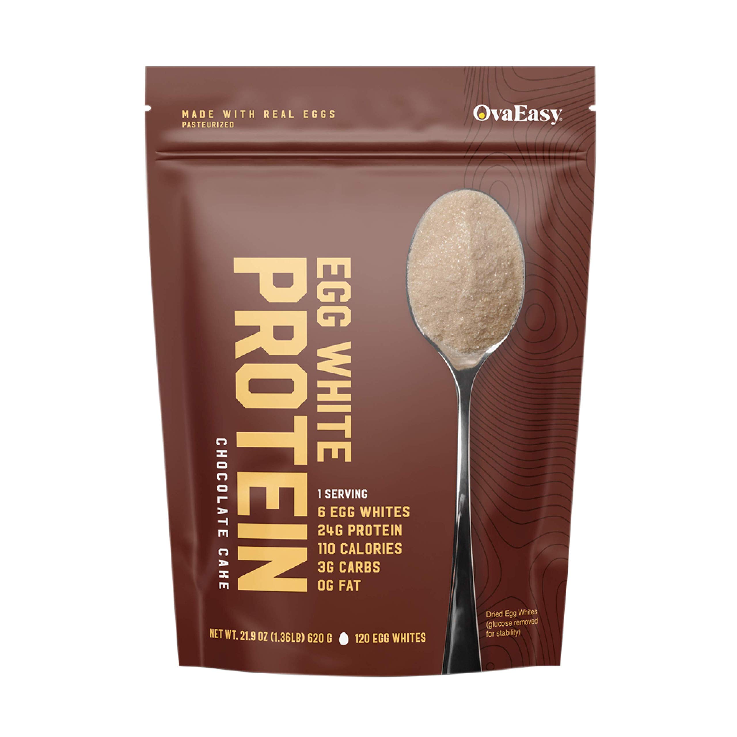 OvaEasy All-Natural Egg White Protein Powder - Chocolate Flavor | High Protein Supplement for Baking, Smoothies & Fitness Nutrition