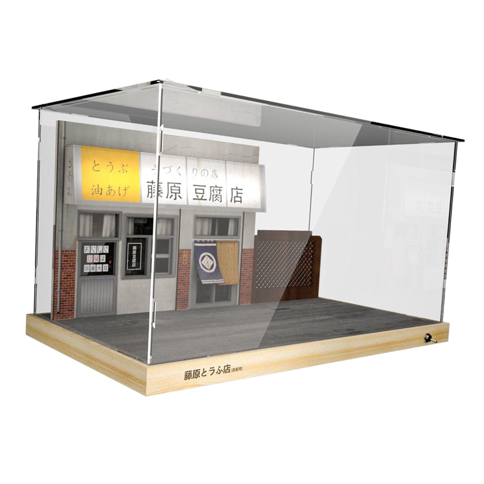 B Baosity 1:18 Scale Clear Dustproof Model Car Display Case - Underground Garage Scene Showcase for Diecast Vehicle Collection & Home Decor