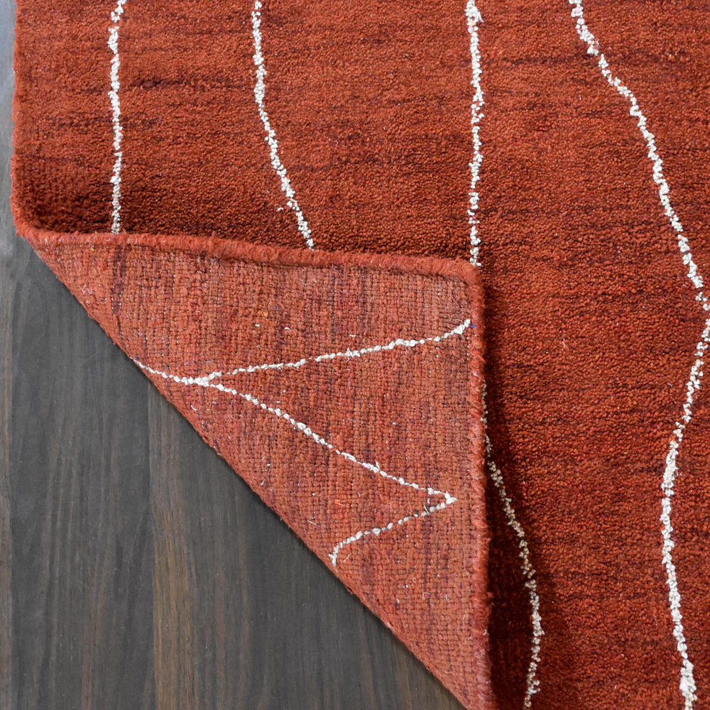 Handmade Infinity Hand Knotted Rug - Premium Wool Area Rug for Living Room, Bedroom - Boho Chic Home Decor for Cozy Spaces