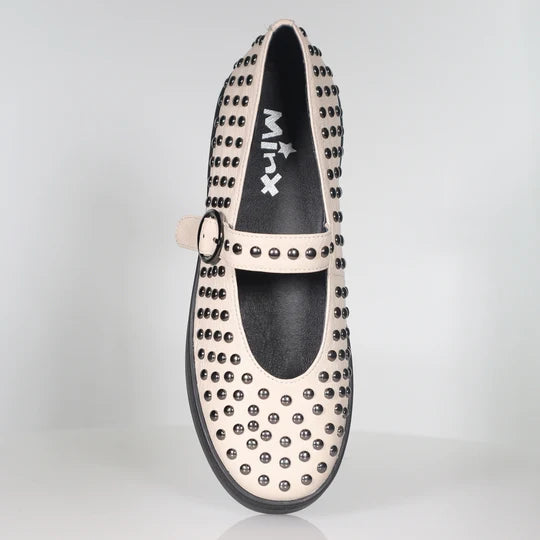 Minx Stanley Stud Bone Leather Casual Shoes for Women - Stylish & Comfortable Footwear for Everyday Wear, Work, and Outings