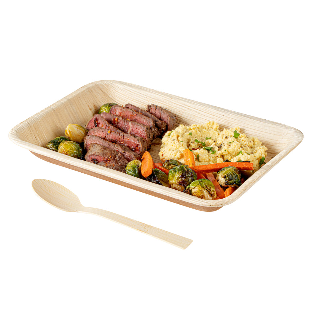 Eco-Friendly Bamboo Disposable Spoons - 24 Count Natural Biodegradable Cutlery Set (7