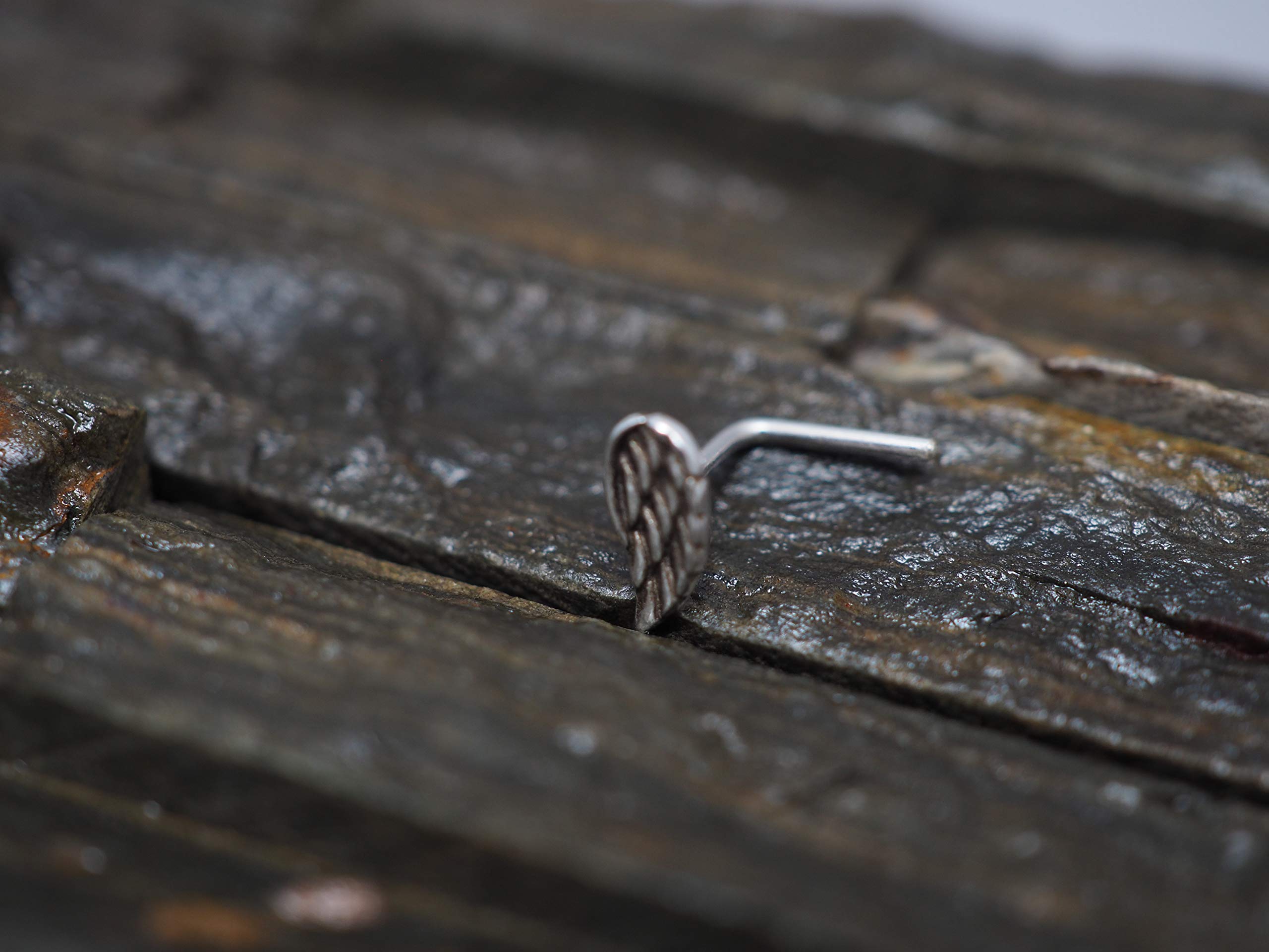 Mini Angel Wing Sterling Silver Nose Stud & Nose Screw - Hypoallergenic Body Piercing Jewelry for Women & Men - Perfect for Everyday Wear, Parties & Special Occasions
