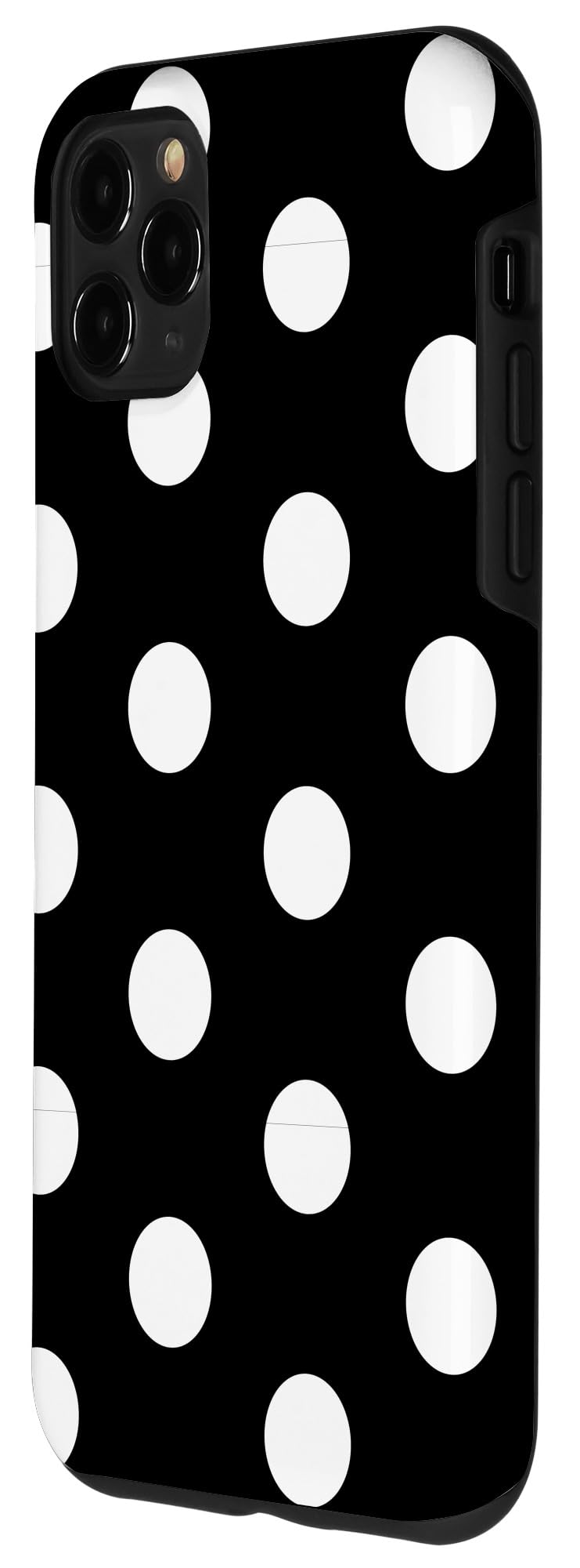 iPhone 11 Pro Max Case - Trendy Black & White Polka Dot Design | Shockproof Protective Cover for Women & Men | Perfect for Work, Travel & Everyday Use