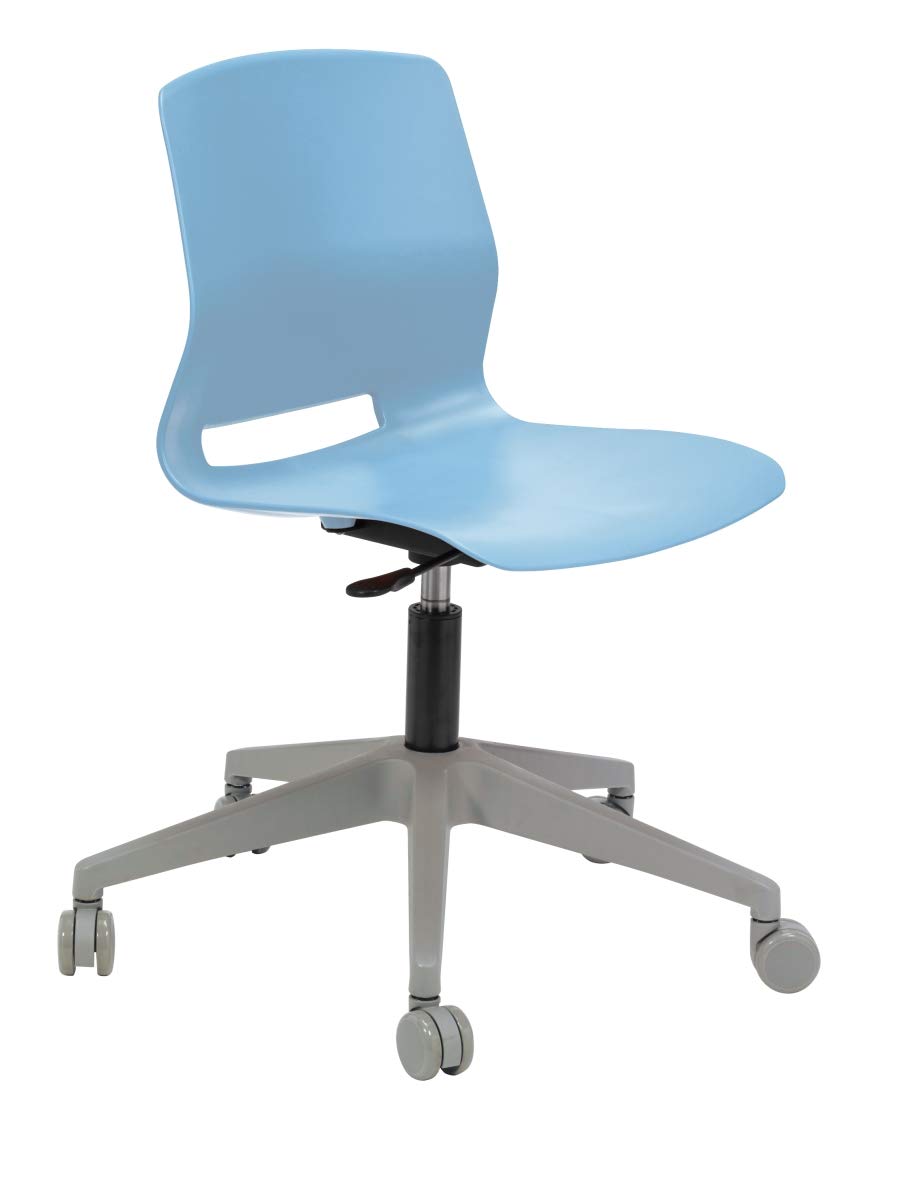Ergonomic Lola Office Chair - Sky Blue Mesh Back & Adjustable Height - Perfect for Home Office, Gaming & Workspace Comfort