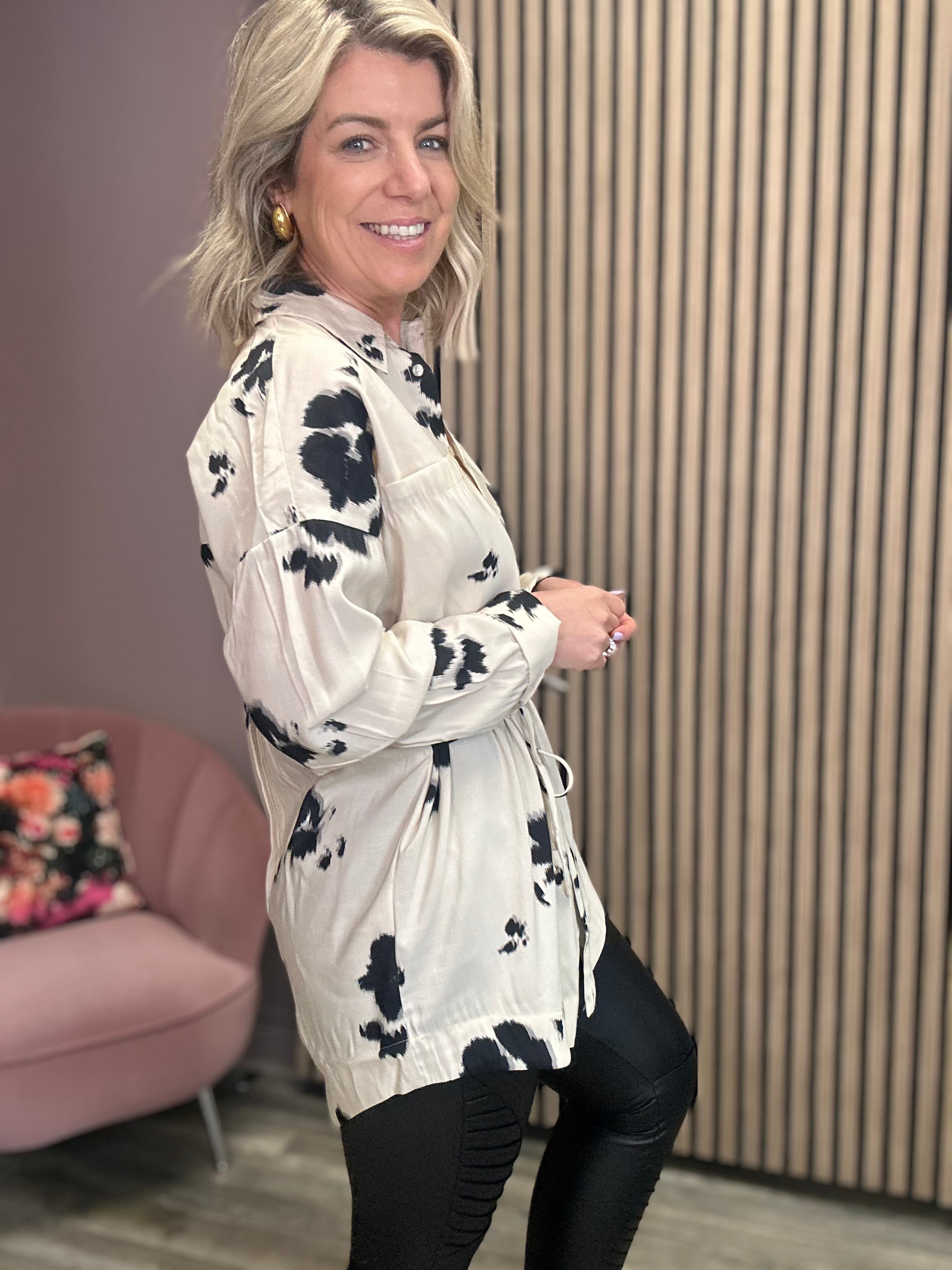 Jenni Loose Fit Casual Shirt for Women - Floral Print Sandshell Blouse | Perfect for Summer Outfits, Beach Wear & Boho Style Fashion