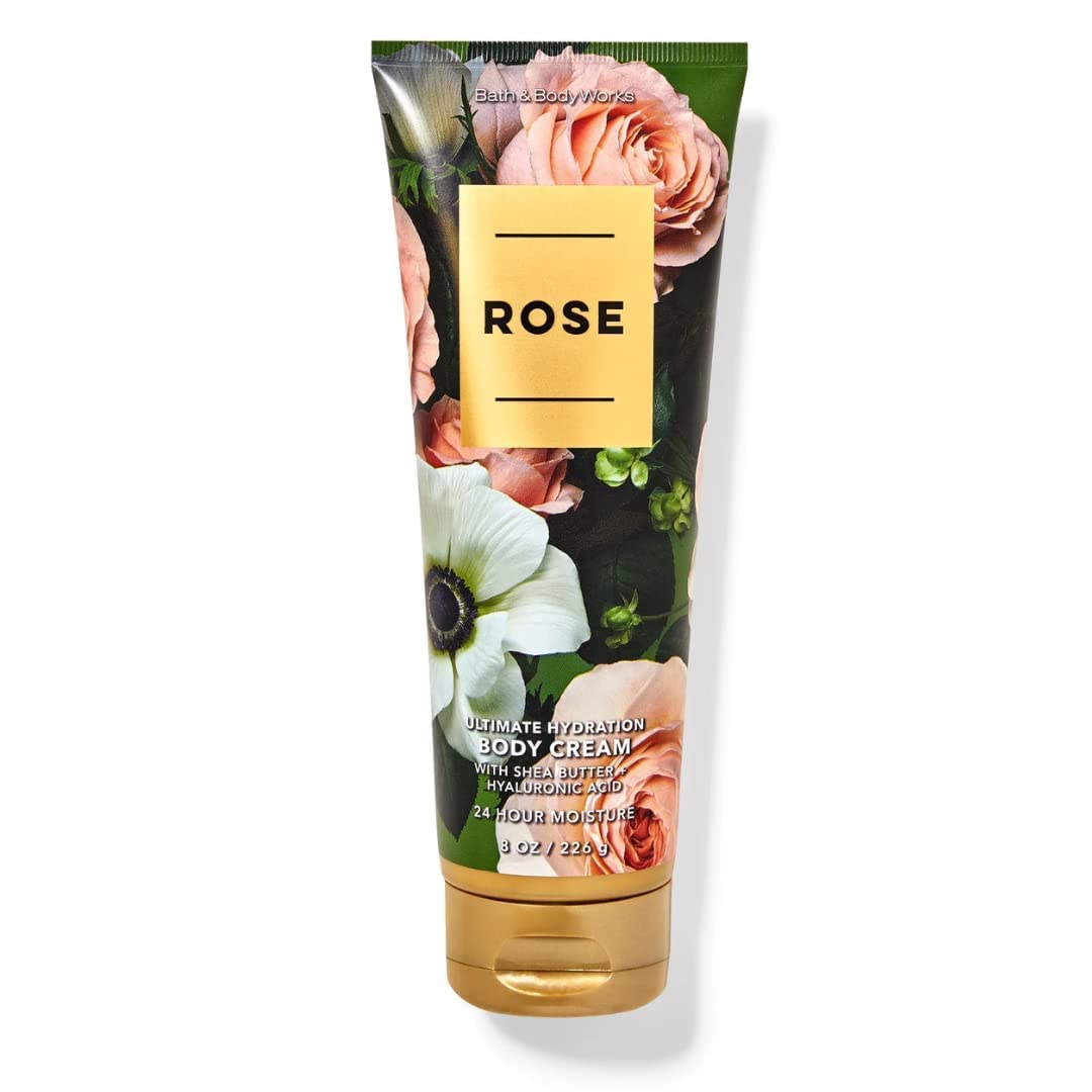 Bath & Body Works Ultimate Hydration Body Cream Gift Set for Women - 8 Fl Oz Rose Scented Moisturizing Lotion | Perfect for Dry Skin Care, Spa Day, Birthday & Holiday Gifts