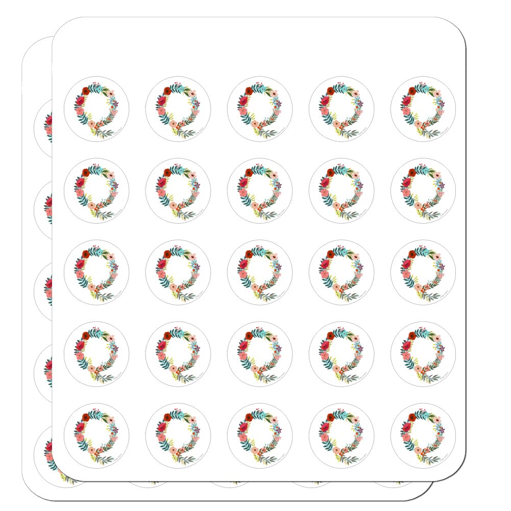 Floral Monogram Letter Q Stickers for Planner, Calendar, Scrapbooking & Crafting - Perfect for DIY Journals, Bullet Journals, and Stationery Decoration