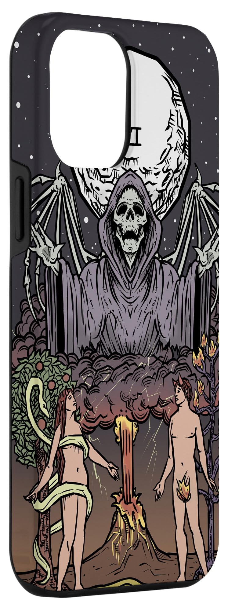 Gothic Grim Reaper Tarot Card iPhone 12 Pro Max Case - Halloween Witch Themed Protective Cover for Phone | Perfect for Tarot Lovers, Gothic Fashion & Halloween Costume Accessories