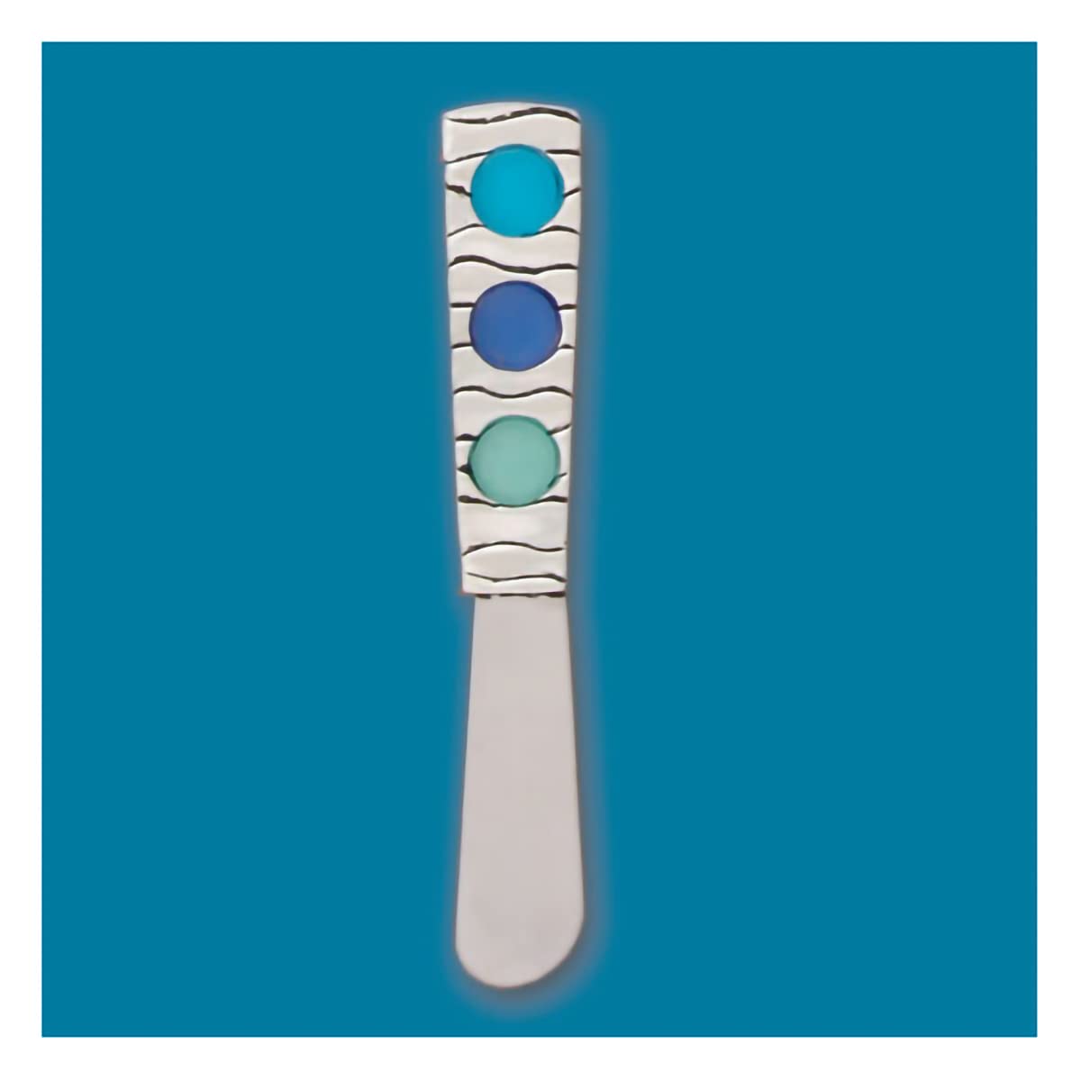 Premium Spirit Butter Spreader Knife - Wave Design (Blue) - Soft Cheese & Butter Knife, Elegant Kitchen Gadget, Unique Home Decor & Gift Idea for Cheese Lovers, Dinner Parties & Housewarming Gifts