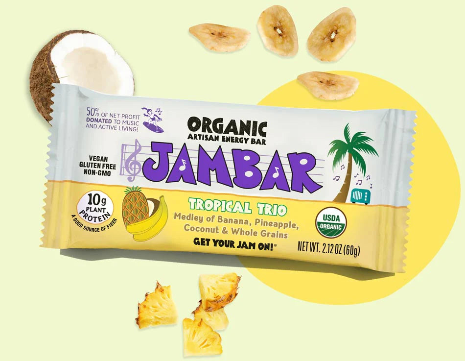 Organic JAMBAR Energy Bars - Healthy Snack for Hiking, Running & Workouts - Gluten-Free & Vegan Protein Bars for Active Lifestyles