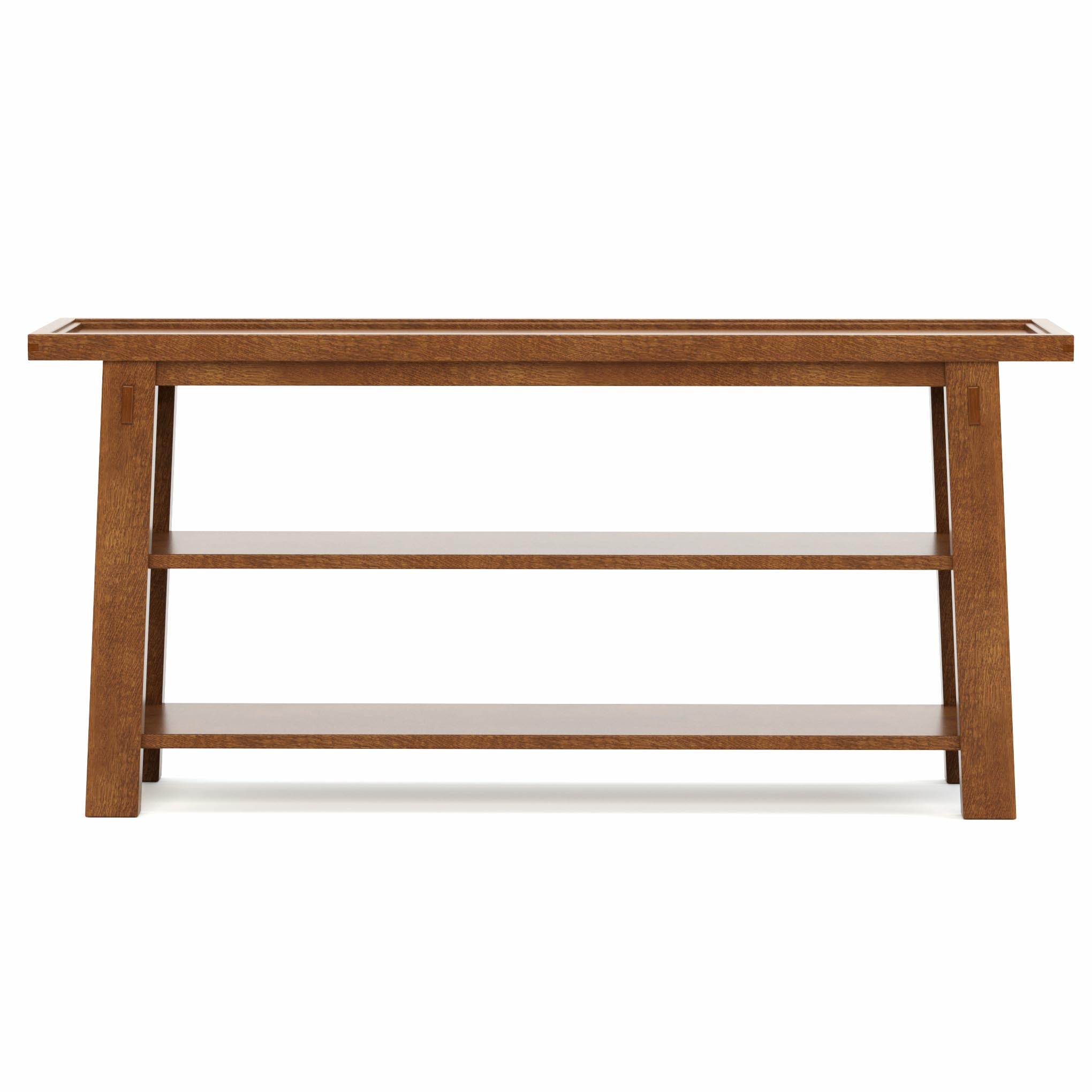 Santa Fe Console Table - Rustic Wood Entryway Table for Hallway, Living Room & Bedroom Decor - Farmhouse Style Sofa Table with Storage Shelf