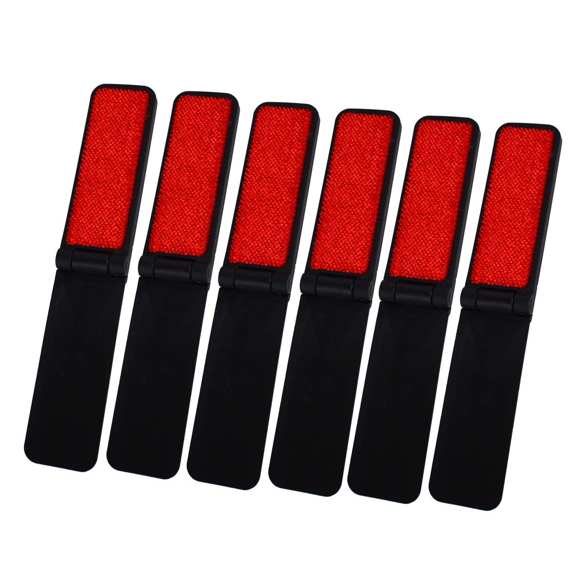 Baitaihem 6 Pack Mini Foldable Lint Roller Brushes - Portable Travel Lint Remover for Clothes, Furniture & Car Seats - Compact Purse & Pocket Size (Black) - Perfect for Travel, Office & Home Use