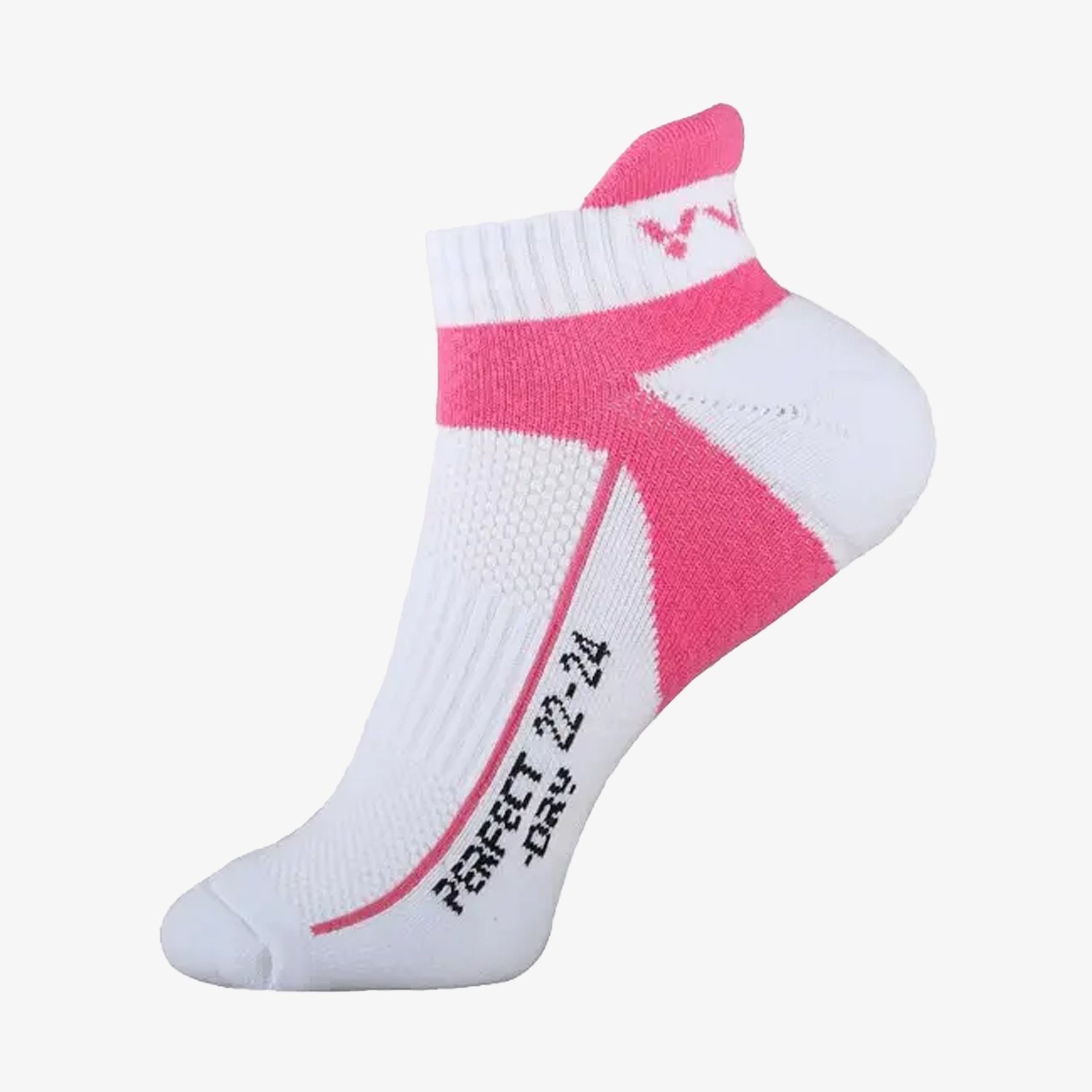 Victor Women's Sport Socks SK244 C (Rose Red) - Breathable Athletic Socks for Running, Yoga & Gym Workouts - Comfortable Cushioned Ankle Socks for Active Women