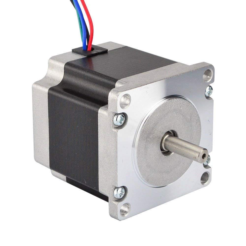 High Torque Nema 23 Stepper Motor - Bipolar 2.8A, 1.26N.m Holding Torque, 2-Phase 4-Wire, 1.8° Step Angle, 56mm Body - Perfect for 3D Printers, CNC Machines, Robotics & DIY Automation Projects