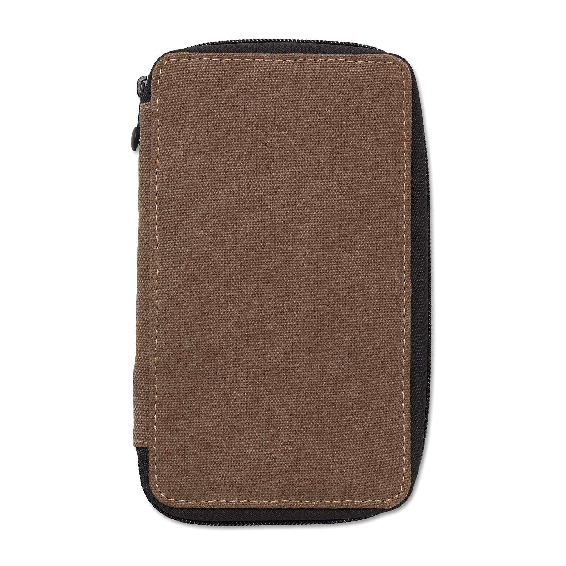 Speedball Art Products 252240 Canvas Pencil Case - 24 Pencil Storage Organizer for Artists & Students, Chocolate Brown - Perfect for Sketching, School Supplies & Travel Art Kits